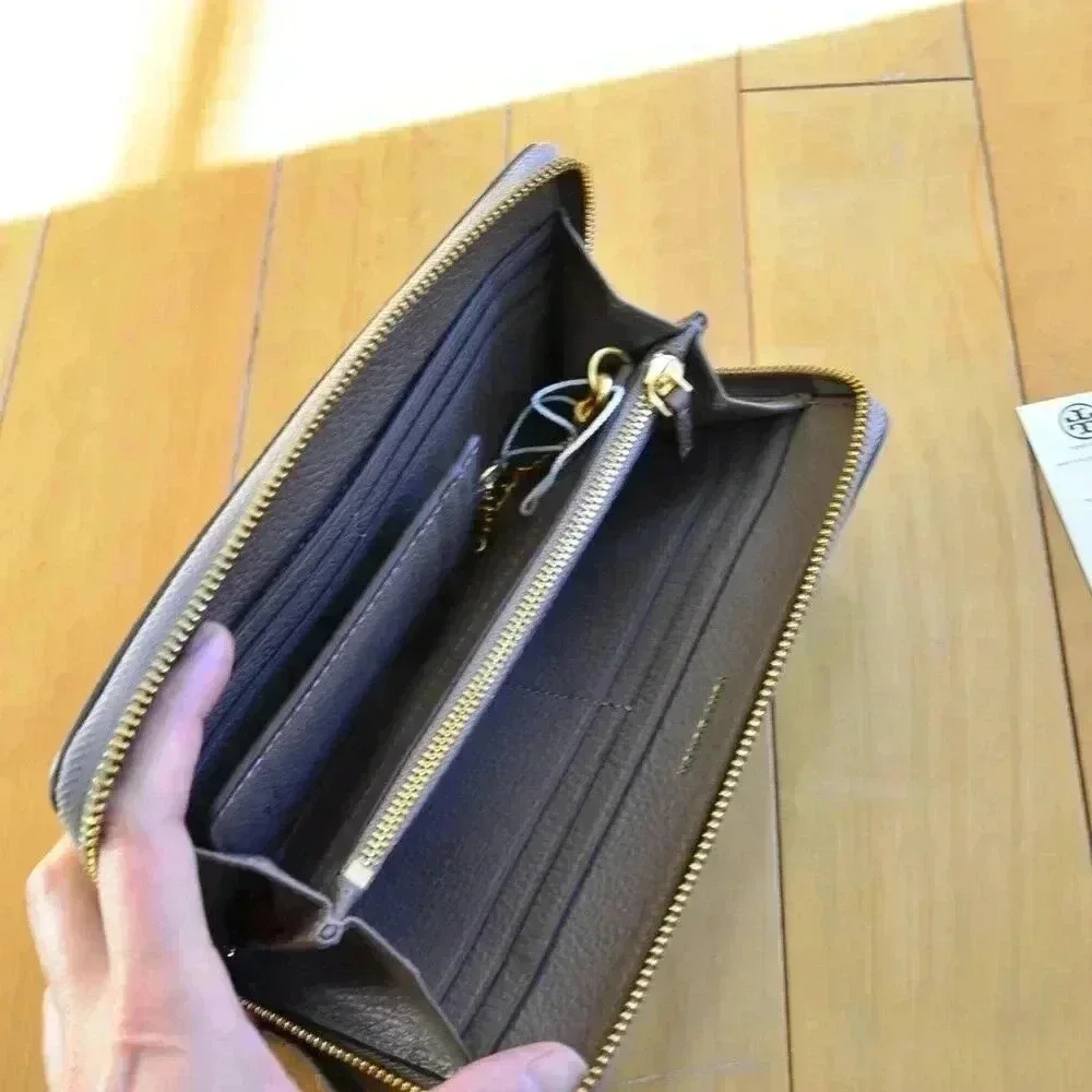 Tory Burch Britten Zip Continental Wallet Portobello